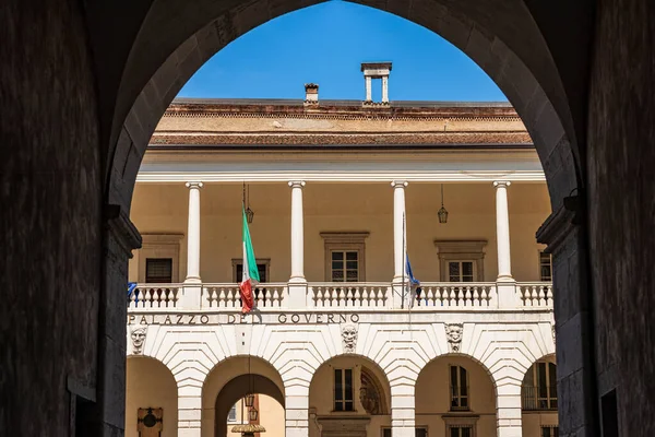 Μπρέσια Μεσαιωνικό Παλάτι Μπρολέτο Palazzo Broletto Palazzo Del Governo Xii — Φωτογραφία Αρχείου