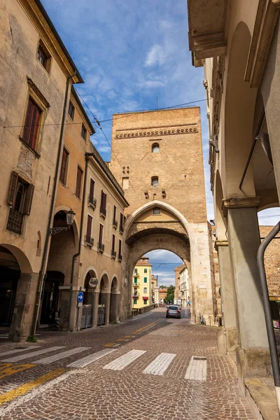 Padova Centru Starověká Středověká Brána Porta Molino Nebo Porta Dei — Stock fotografie