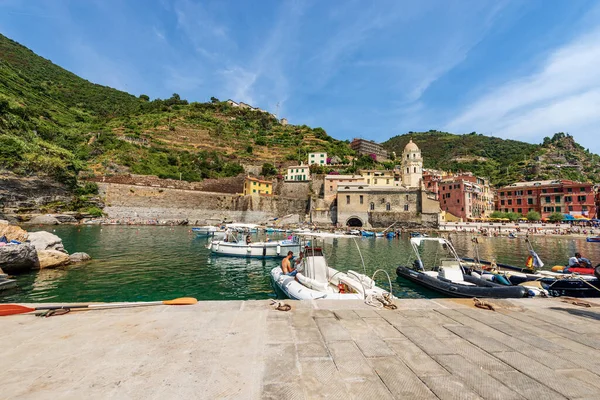 Vernazza Italien Juli 2019 Stadtbild Und Hafen Des Antiken Dorfes — Stockfoto