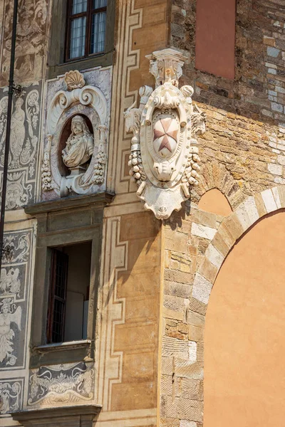 Pisa Starověký Palác Palazzo Della Carovana Nebo Dei Cavalieri Budova — Stock fotografie