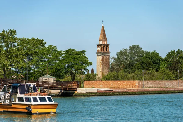 Mazzorbo Island Vue Burano Ancien Clocher 1318 Église San Michele — Photo