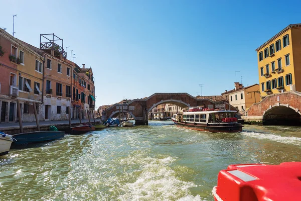 Velence Belvárosában Három Hídja Ponte Dei Tre Archi Vagy San — Stock Fotó