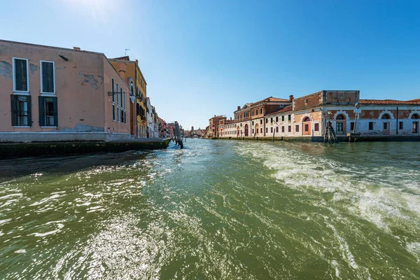 Lagune Vénitienne Entrée Canal Cannaregio Canale Cannaregio Vue Depuis Ferry — Photo