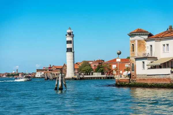 Oude Vuurtoren Van Het Eiland Murano Beroemd Productie Van Artistiek — Stockfoto