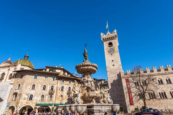 Trento Trentino Alto Adige Italia Marzo 2020 Piazza Del Duomo —  Fotos de Stock