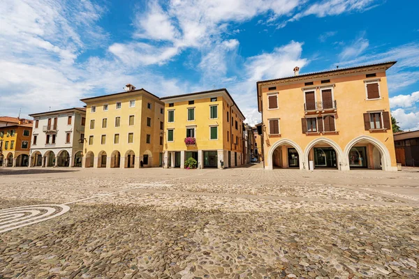 Main Town Square Spilimbergo Medieval Origins Called Piazza Giuseppe Garibaldi — Stock Fotó
