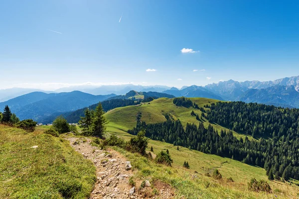Panoramic view of Carnic and Julian Alps, from the mountain peak of Osternig or Oisternig. Italy Austria border, Europe. Tarvisio, Udine province, Friuli Venezia Giulia. On background the Slovenia.