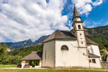 Church of Saint Gottardo (Chiesa di San Gottardo), XV century, Bagni di Lusnizza village, Malborghetto-Valbruna municipality, Udine province, Friuli-Venezia Giulia, Italy, Carnic Alps, Europe.