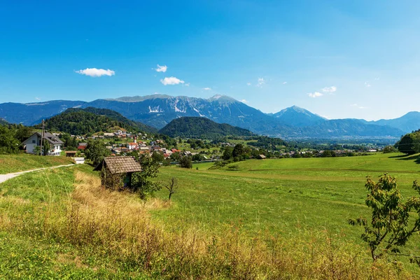 Paysage Rural Alpes Haute Carniole Gorenjska Près Petit Village Zgornje — Photo