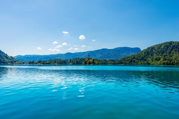 Lake Bled Bled Island Ancient Church Mother God Lake Cerkev — Foto de Stock