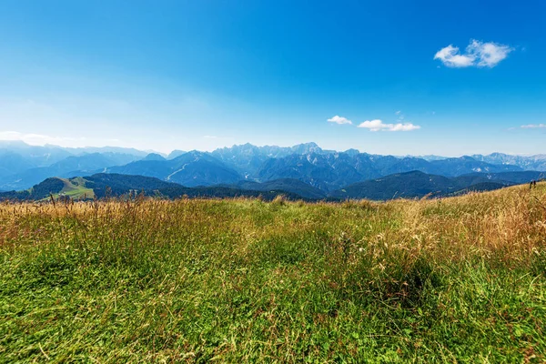 Panorama Los Alpes Julianos Los Alpes Cárnicos Pico Montañoso Osternig — Foto de Stock