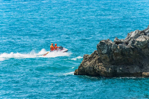 Spezia Italy July 2022 Patrol Italian Lifeguards Firefighters Vigili Del — Stok fotoğraf