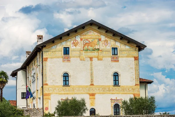 Ancient Frescoed Town Hall Building Small Town Spilimbergo Palazzo Sopra — Stock Photo, Image