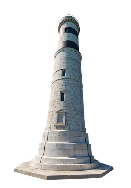 Ancient Lighthouse White Stone Isolated White Background Murano Island Punta — Stock Photo, Image
