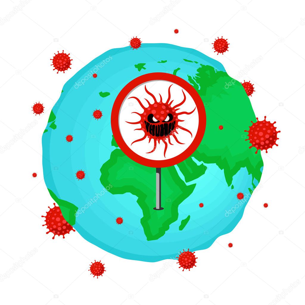 New coronavirus variant of COVID-19 strain omicron. World alert attack concept. Mutated corona virus outbreak and respiratory infection disease epidemic. Vector banner