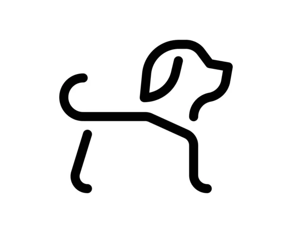 Icône Linéaire Pour Chien Animaux Contour Signe Simple Pour Espace — Image vectorielle