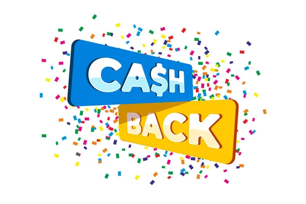 Cashback Loyalty Program Badge Concept Cash Back Service Purchase Promotion — Vector de stock