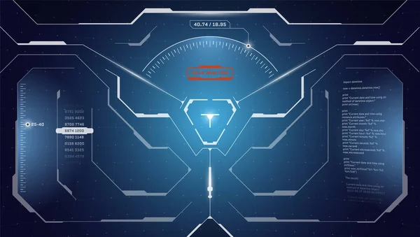 Hud Digital Futuristic Interface Cyberpunk Screen Design Sci Virtual Reality — 图库矢量图片