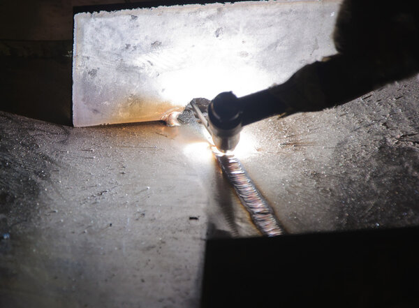 Welding in factory