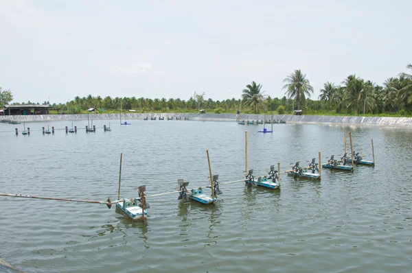 The aeration turbines in the water — Stock Photo, Image