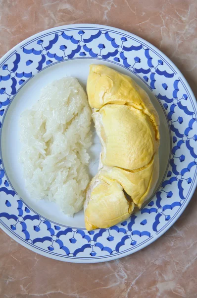 Rijst en durian karamel Stockafbeelding