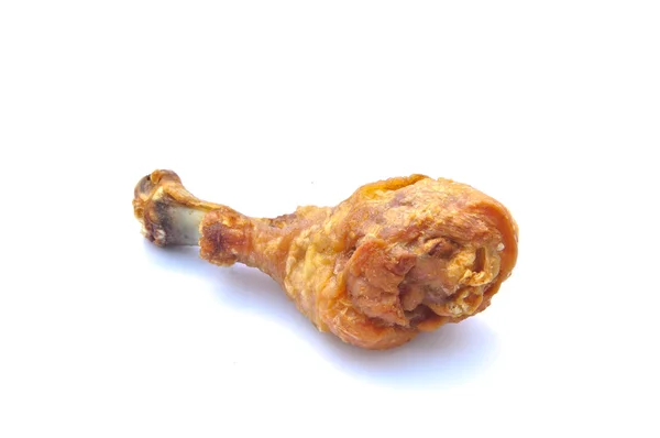 Pollo fritto isolato su sfondo bianco Fotografia Stock