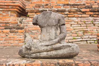 ayutthaya tarihi park antik Buda heykeli