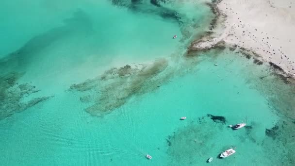Όμορφη Θέα Από Drone Στον Κόλπο Του Μπάλου Και Θάλασσα — Αρχείο Βίντεο