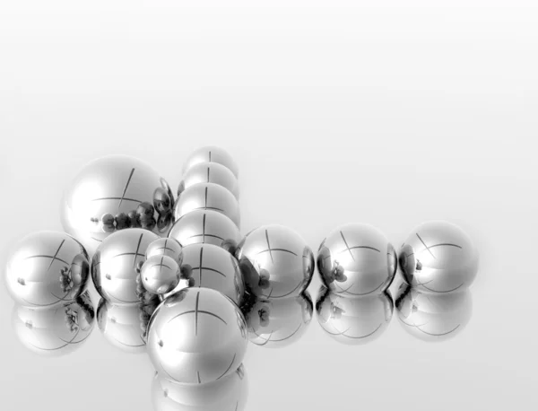 3D срібної кулі — стокове фото