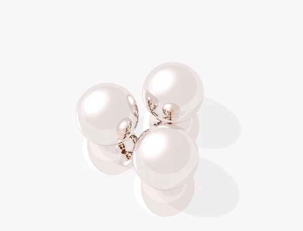 3D perles roses, objet isolé — Photo
