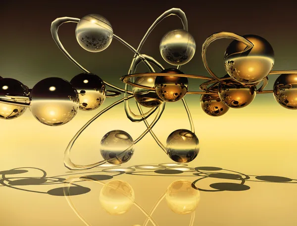 Metamorphoses of gold atoms — Stock Photo, Image