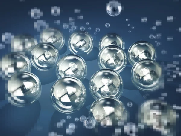 Tausta läpinäkyviä palloja — kuvapankkivalokuva