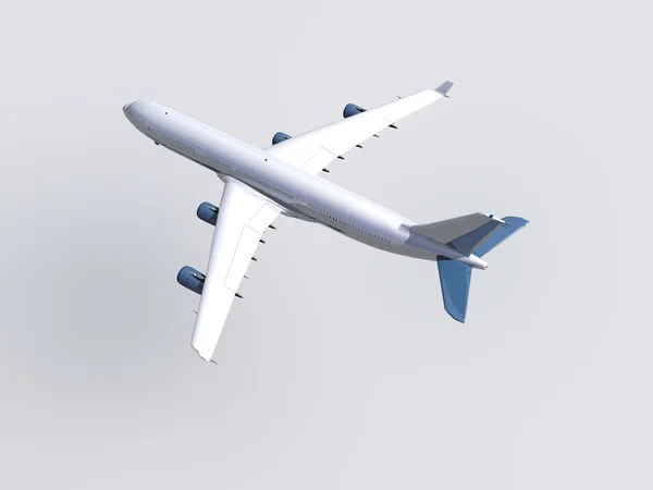 Het vliegtuig in de lucht — Stockfoto