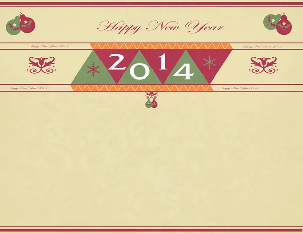 Tarjeta Vintage para el nuevo año 2014 — Foto de Stock