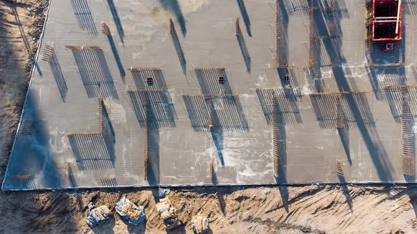 İnşaat Alanı ve İnşaat Ekipmanı Hava Fotoğrafı