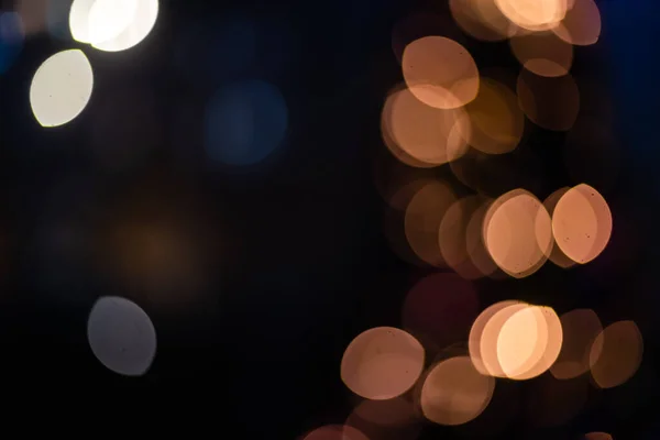 Nacht Stadt Straßenbeleuchtung Bokeh Hintergrund — Stockfoto