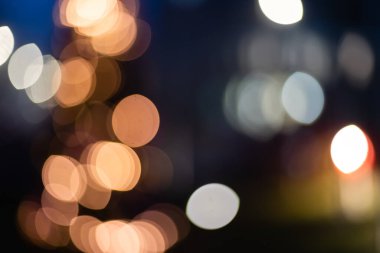 Noel arkaplanı. Bokeh ışıkları ve yıldızları olan zarif soyut arkaplan