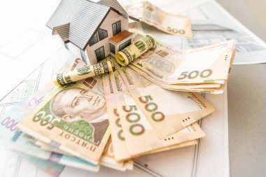 Evin mocap düzeni, Ukrayna Hryvnia, Ukrayna para birimi, maaş, iş konsepti