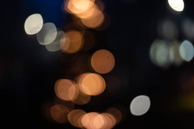 Noel arkaplanı. Bokeh ışıkları ve yıldızları olan zarif soyut arkaplan