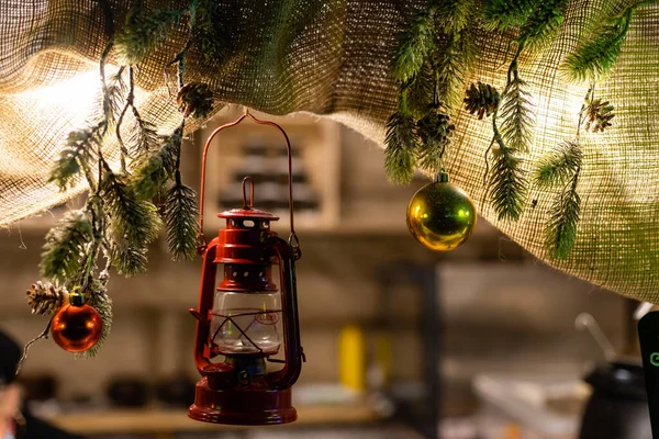 Noël - rustique style ferme moderne Décor de Noël pour la maison — Photo