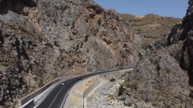 Harika bir dağ manzarası. Yunanistan, Girit