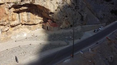 Harika bir dağ manzarası. Yunanistan, Girit