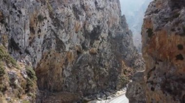 Harika bir dağ manzarası. Yunanistan, Girit