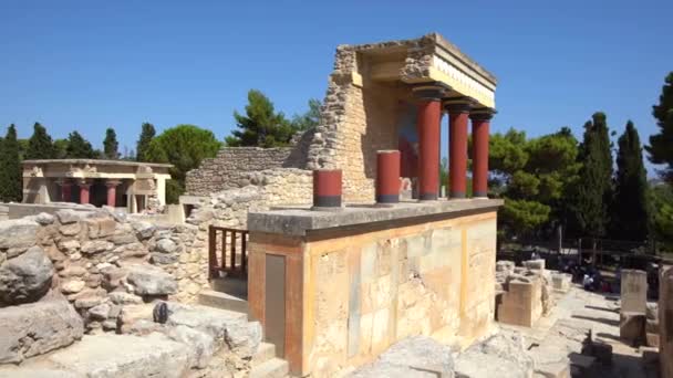 Knossos palats. Kreta, Grekland — Stockvideo