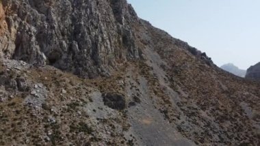 Harika bir dağ manzarası. Yunanistan, Girit