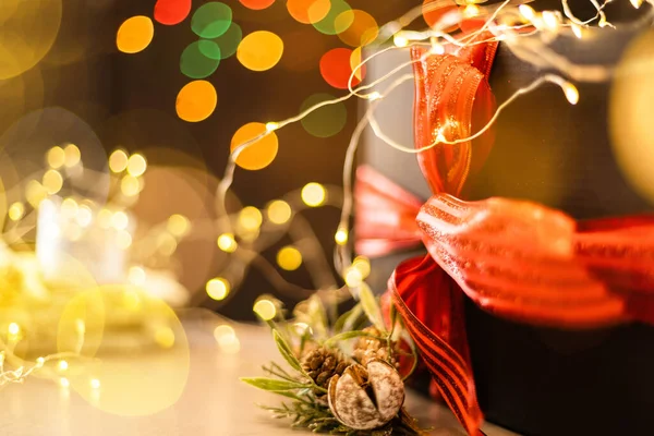 Regali di Natale diversi con decorazione fatta a mano — Foto Stock