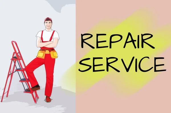 Geen zorgen, reparateur in hier — Stockfoto