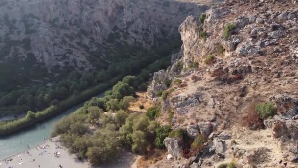 Fantastiska stränder i Grekland serien -preveli Kreta — Stockvideo