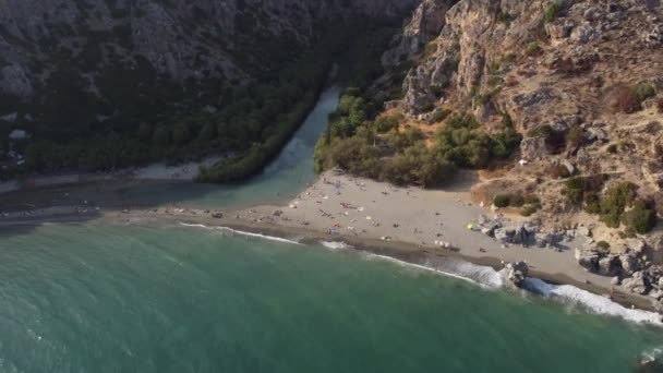 Csodálatos strandok Görögország sorozat -preveli Kréta — Stock videók