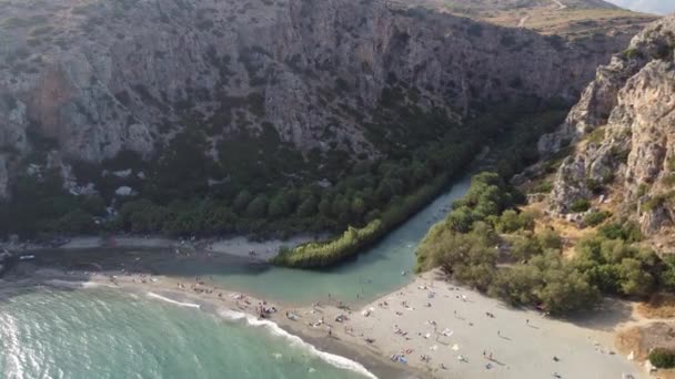 Plaje uimitoare din seria Grecia - preveli Creta — Videoclip de stoc